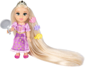 Jakks Disney Princess Roszpunka Lalka z najdłuższymi włosami Mała lalka Roszpunka z Pascalem
