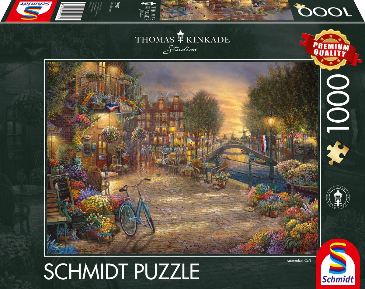 Układanka Schmidt Kanał w Amsterdamie - 1000 elementów - thomas Kinkade - 59917