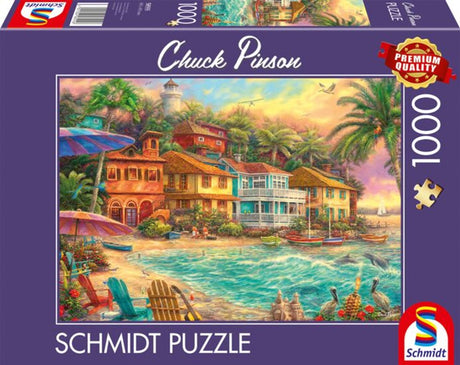 Puzzle Schmidta 999games - Chuck Pinson, życie na wyspie, 1000 elementów