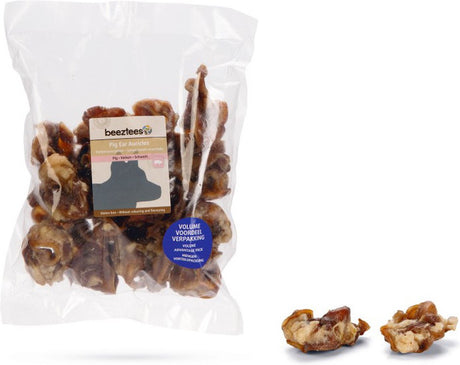 Beeztees varkensoorpitten - natuurlijk - hondensnack - voordeelverpakking - 520 gram