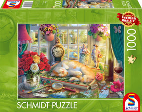 Schmidt - układanka - puzzle z kotem - 1000 elementów - dorośli - od 12 lat
