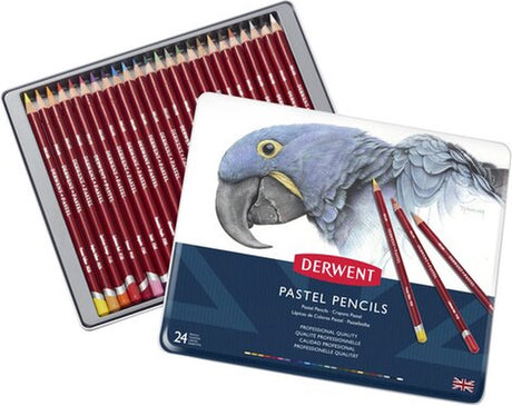 Kredki pastelowe Derwent - asortyment w puszce - 4mm - 24 sztuki