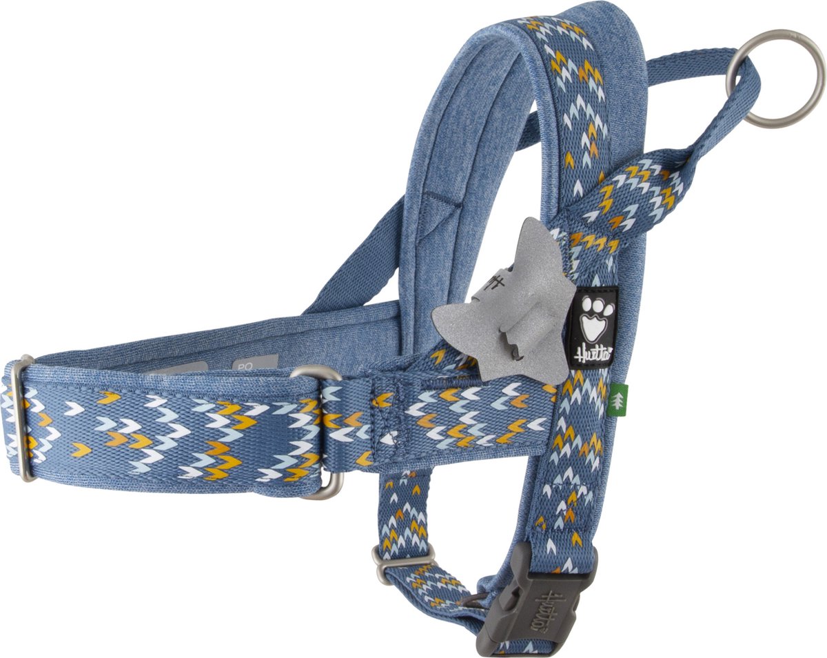 Hurtta razzle dazzle H-szelki borówka czarna, 55-65 cm