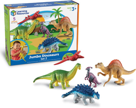 Materiały do nauki Jumbo Dinozaury zestaw 2 - figurki do zabawy - 3+