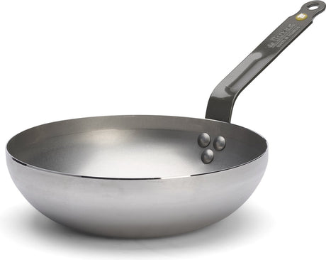 Kupujący mineralna patelnia wok 24 cm - szerokie dno - blacha stalowa - nie zawiera pfas - nadaje się do wszystkich źródeł ciepła, w tym indukcji