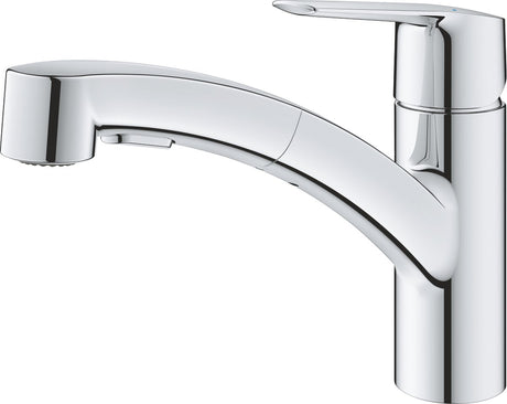 Bateria kuchenna Grohe Start - niska wylewka - wyciągany podwójny strumień - chrom
