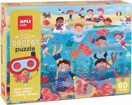 Apli kids - puzzle ściśle tajna plaża (60 elementów).