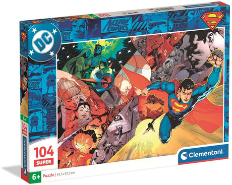 Clementoni - puzzle - superman - dc - 104 elementy - od 6 lat