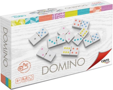 Cayro domino deco - klassiek dominospel met modern verweerd design - 28 houten fiches van 5x2,5 cm - speels en decoratief - 2-4 spelers - vanaf 6 jaar - collection