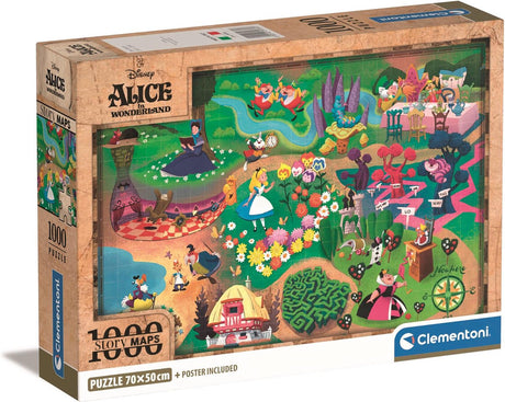 Puzzle Clementoni Disney Alicja w Krainie Czarów - 1000 elementów - 70x50 cm - dla dorosłych i dzieci od 14 lat