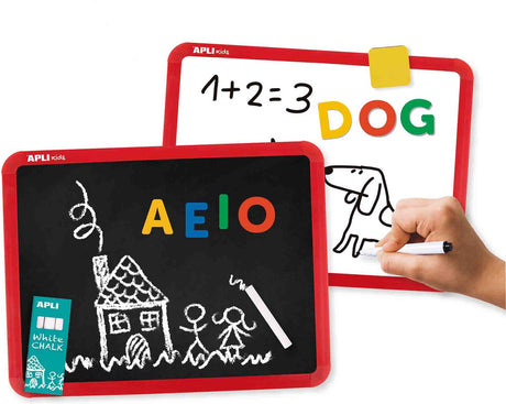 Dwustronny marker do tablic magnetycznych Apli Kids, kreda