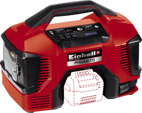 Einhell pressito solo - sprężarka akumulatorowa | 18v | 11 taktów | 21 l min - 4020460 4020460