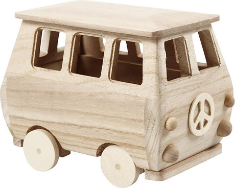 Creativ Company Wooden Mini Bus, 17x10x13cm