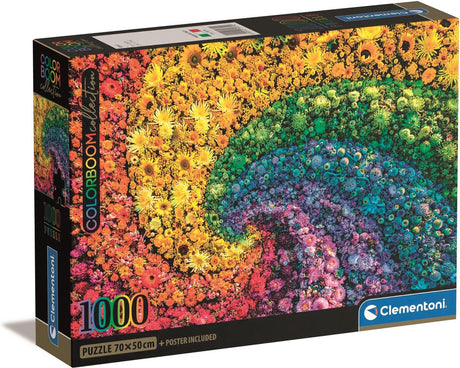 Clementoni - puzzle - 1000 elementów - wir - colorboom - puzzle dla dorosłych - seria specjalna