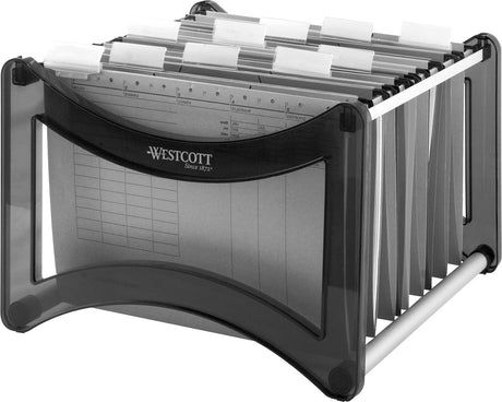 Wiszący stojak na teczki Westcott - 38x26x32,3 cm - odpowiedni do formatu DIN A4 - z wyjątkiem teczek wiszących - ac-e733328