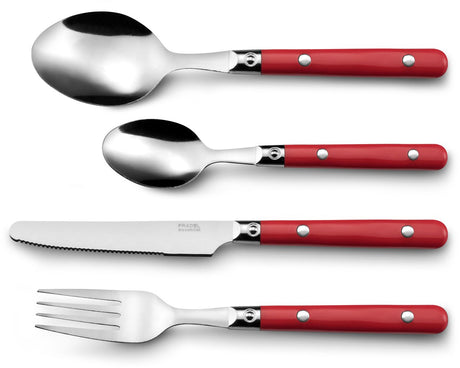 Zestaw sztućców Amefa do sprzedaży detalicznej Amefa Saxo czerwony bicolor 16 części (25 cm)