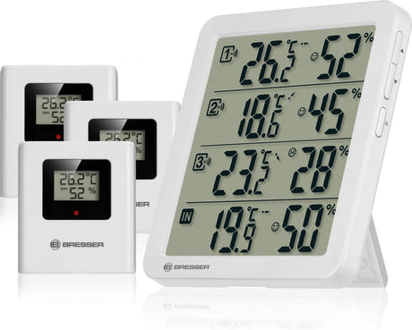 Stacja pogodowa Bresser - quadro nv - termohigrometr - biała