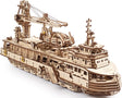 Drewniany model 3D Ugears - statek badawczy