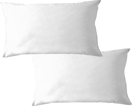 Cinderella premium molton kussensloop - kussenbeschermer - set van 2 kussenslopen met rits - 80 x 80 cm - wit
