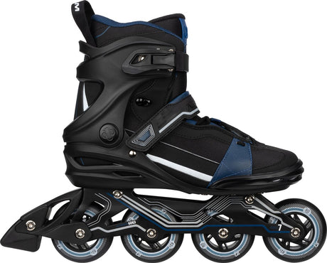 Nijdam inline skates - alu chassis - circuit cruiser - maat 42 - zwart