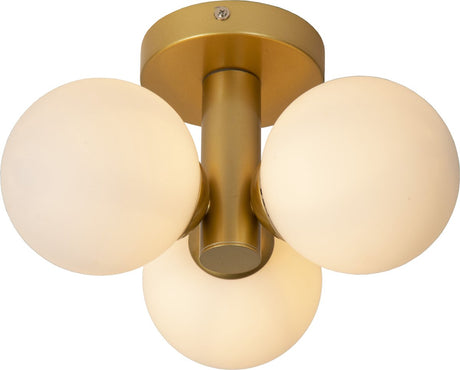 Lucide trudy - lampa sufitowa (lampa sufitowa) łazienka - ø 28 cm - 3xg9 - ip44 - mosiądz matowy złoty