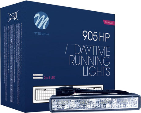 M-tech led dagrij vedrlichting set - langwerpig 127mm