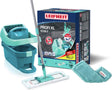 Kompletny system wycieraczki do podłóg Leifheit profi xl - z kółkami - ściereczka micro duo - wyjątkowo statyczna ściereczka do kurzu - szerokość wycierania 42 cm