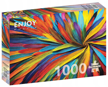 Enjoy puzzle 1000-delige puzzel: kleurrijke veren
