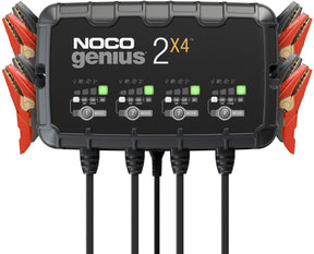 Ładowarka akumulatorów Noco genius 2x4 - ładowarka poczwórna - 6v 12v - moc całkowita 8a - inteligentna ładowarka podtrzymująca