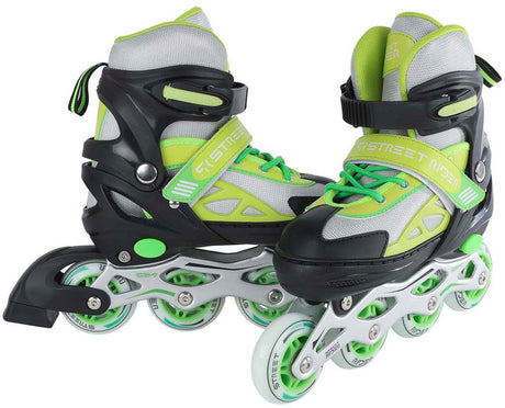 Rolki Street Rider zielone czarne z regulacją, rozmiar 37-40