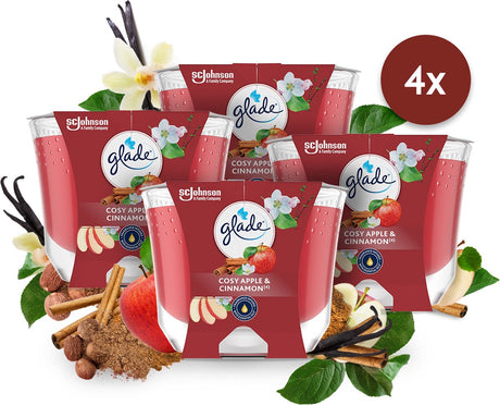 Glade długo paląca się świeca przytulna jabłkowo-cynamonowa 100% wosk rzepakowy