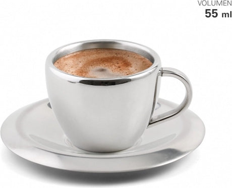 Karl Weis - filiżanka i spodek - espresso - stal nierdzewna