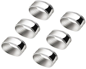 Zilverstad - servetring ovaal 5,5cm - set van 6 stuks