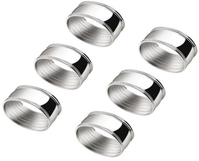 Zilverstad - servetring ovaal 5,5cm - set van 6 stuks