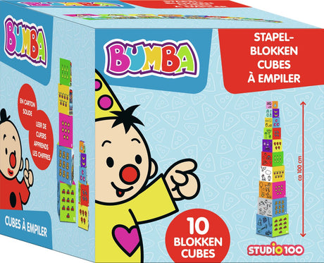 Klocki do układania Bumba - 10 klocków w kartonie - wysokość całkowita 100 cm
