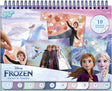 Totum Disney mrożone wakacje książka z ćwiczeniami naklejka puzzle książka-naklejka według numeru i kolorowanka-naklejka według numeru zabawki edukacyjne rzemiosło 25-częściowe