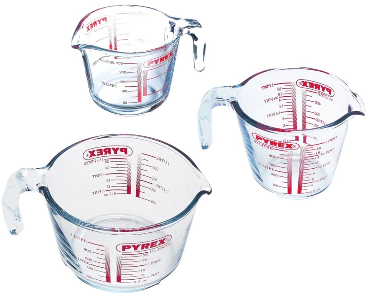 Miarka Pyrex, zestaw 3 sztuk - | klasyczne przygotowanie