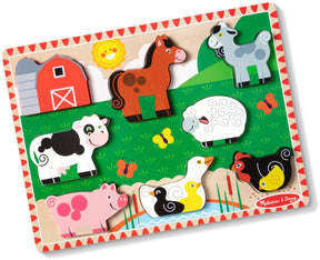 Melissa Doug – drewniane puzzle – farma