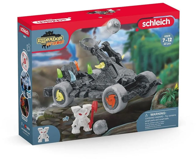 Schleich Eldrador Creatures Katapulta z mini stworzeniem - Katapulta, proca - Zestaw figurek zabawkowych - 42618