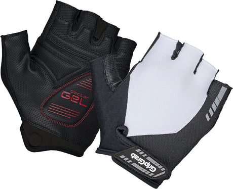 Gripgrab - progel wyściełane letnie rękawiczki rowerowe z krótkimi palcami Rękawiczki rowerowe z wyściółką - białe - unisex - rozmiar xs