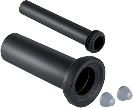 Geberit verlengset aansluitgarnituur pe - voor wandcloset - diameter 90mm - 10cm - 30cm - zwart