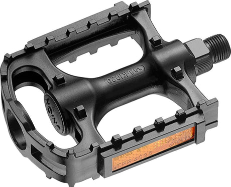 Union pedals for trekking and mountain biking - plastic - black - 9 16 - reflectors - 315 grams per pair