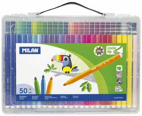 Zestaw pisaków Milan, wielokolorowy, 50 części