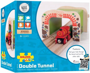 BigJigs drewniane szyny - podwójny tunel