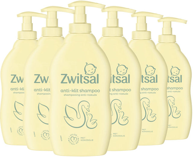 Zwitsal - shampoo - anti-klit - baby - 6 x 400 ml