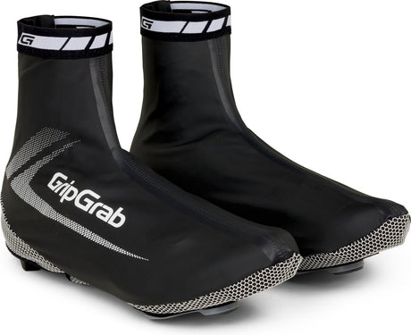 Gripgrab - raceaqua wodoodporne ochraniacze na buty wyścigowe aero kolarskie ochraniacze na buty przeciwdeszczowe - czarne - unisex - rozmiar s (38 39)