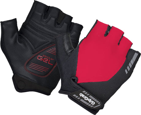 Gripgrab - progel wyściełane letnie rękawiczki rowerowe z krótkim palcem rękawiczki rowerowe z wyściółką - czerwony - unisex - rozmiar xxl