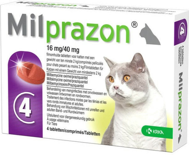 Tabletki na odrobaczenie Milprazon Krka dla kota