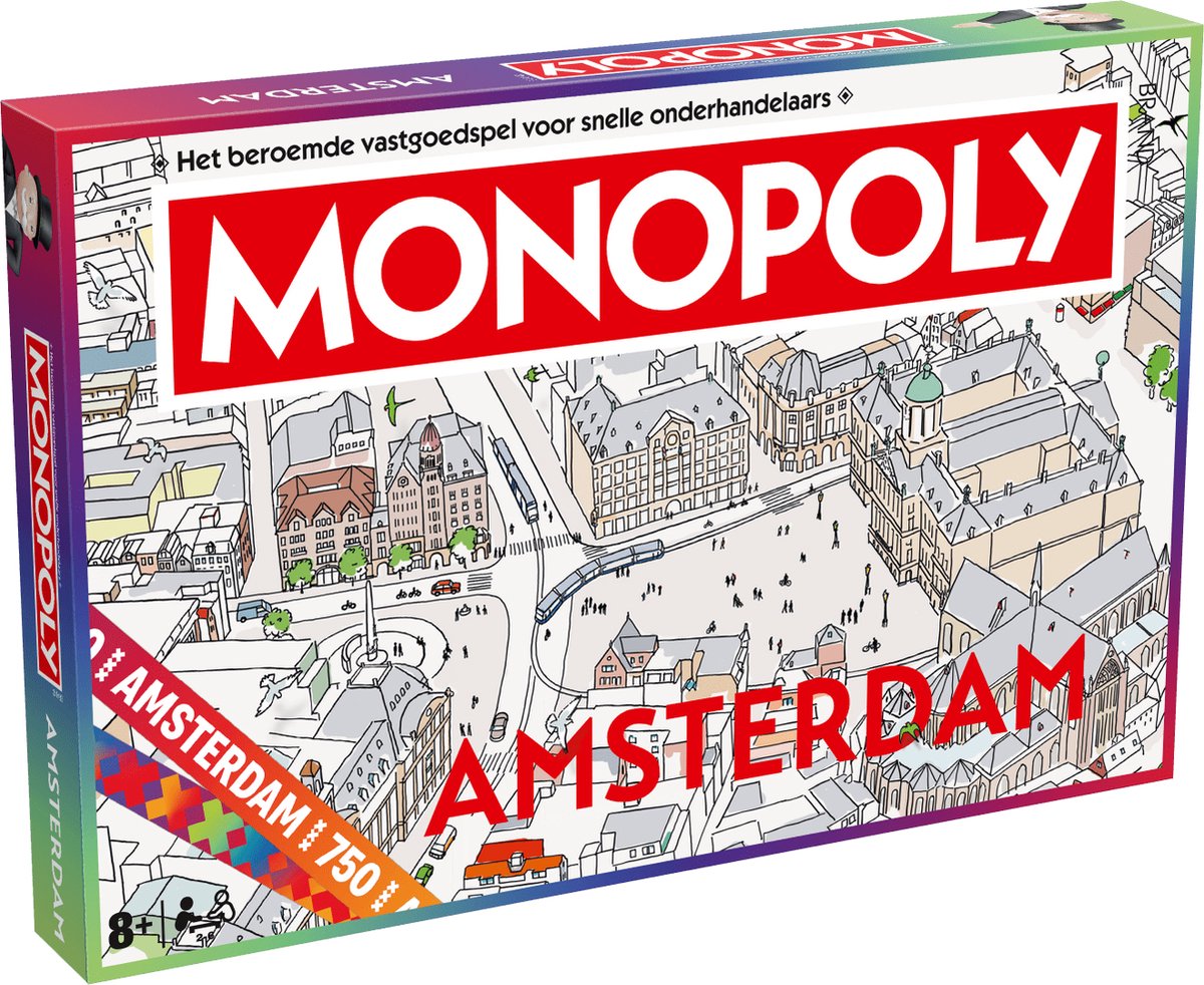Gry tożsamościowe monopoly amsterdam 750 years - edycja limitowana - pl