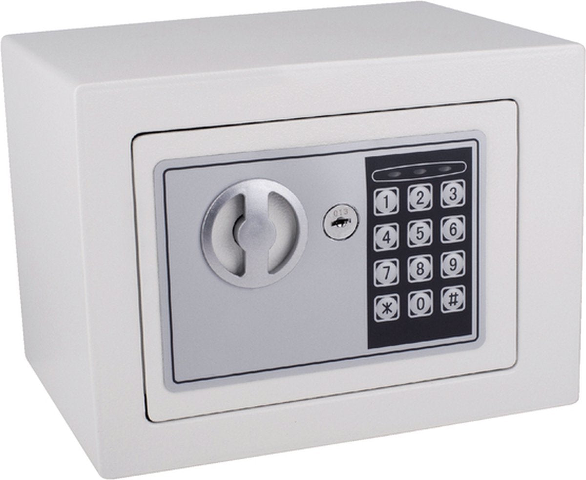 Mini sejf elektroniczny Pavo 230x170x170mm biały